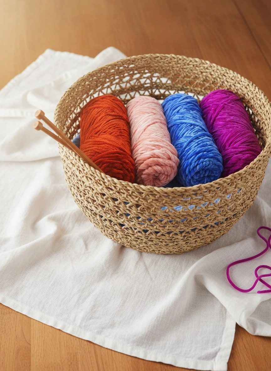 Cirelle Sợi Chenille dùng để đan, Sợi len móc tự làm dày dặn dùng để đan khăn quàng cổ - Nhiều màu - Xem 1