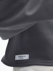 SUMWON Sudadera con capucha oversize de caída de hombros para hombre regular con capucha con cordón y bolsillo central para un estilo casual de calle - Gris - Ver 6