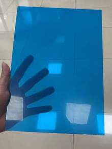 10片透明亚克力板，可用于替换相框玻璃、展示物品、绘画、DIY工艺品、婚礼和生日派对座位卡装饰、情人节、情人节婚礼、生日 - 藍色 - 查看 3