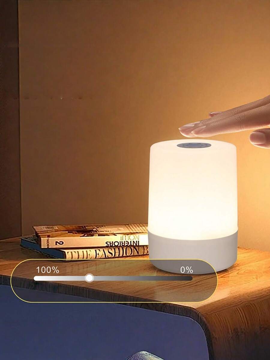 1PC 800mAh Touch Sensor Night Light Rechargeable LED Bedside Lamp Feed Feeding Light Dormitory Nightstand Portable Tap Light - Multicolor - View 1