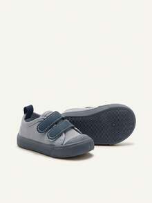 Cozy Pixies 1双男童撞色时尚可爱轻便易穿舒适魔术贴休闲鞋，适合居家、休闲、日常穿着，四季皆宜（图案随机） - 灰色 - 查看 10