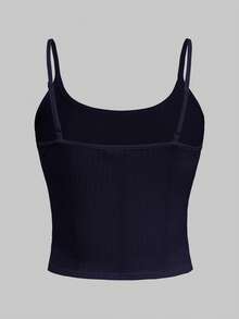 SHEIN 4pcs/Set Teen Girls' Cropped Ribbed Casual Tank Tops, Suitable For Spring, Summer, Autumn And Winter - Multicolor - View 10