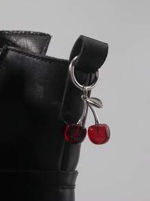 Goth 2件套可爱卡哇伊仿真水果樱桃鞋饰 - 紅色 - 查看 3