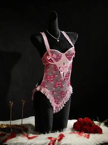 SpicyHot 1 bộ đồ liền thân hở lưng ren gợi cảm cho nữ - Nhiều màu - Xem 6