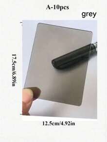 10片透明亚克力板，可用于替换相框玻璃、展示物品、绘画、DIY工艺品、婚礼和生日派对座位卡装饰、情人节、情人节婚礼、生日 - 灰色 - 查看 5