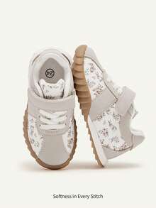 Cozy Pixies 1 Pair Versatile Rabbit Pattern Soft Bottom Anti-Slip Casual Sneakers For Girls, Toddlers & Kids, All Season