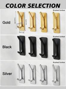 1/4 Packs Towel Hook/Adhesive Hooks - Wall Hooks For Coat/Robe/Towels Stick On Bathroom/Kitchen - Multicolor - View 4