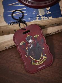 HARRY POTTER X SHEIN 1个红色时尚卡通图案PU皮革卡包、钥匙扣零钱包，可爱休闲 - 紅色 - 查看 2