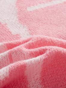 StoneGrade Men's Random Print Crew Neck Long Sleeve Knitted Sweater, For Fall Winter - Pink - View 7