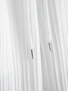 Core Aspect Bộ 2 áo sơ mi nam tay ngắn cài khuy đơn màu trơn và quần cạp rút dây thường ngày - trắng - Xem 4