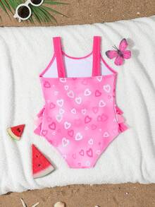 SHEIN Bộ đồ bơi liền thân hai mảnh in hình kỳ lân cho bé gái, 2 mảnh, màu hồng dễ thương, hình trái tim, kỳ lân, bộ đồ bơi kỳ lân cho bé gái, đồ bơi kỳ lân cho bé gái, bộ đồ bơi cho bé gái 2 tuổi, đồ bơi cho bé gái cỡ S 2-6 tháng, đồ bơi kỳ lân cho bé gái 2 tuổi, đồ bơi hình cá ngựa, đồ bơi liền thân cho bé gái, đồ bơi dễ thương cho bé, đồ bơi xếp nếp cho bé, đồ bơi xếp nếp cho bé gái, đồ bơi kỳ lân cho bé gái. - Hồng - Xem 3