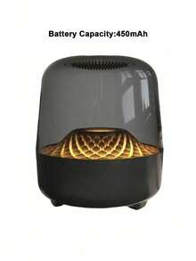 Teckwe 黑色和金色玻璃边框低音炮无线音箱户外电脑音箱带卡槽迷你智能音箱电池容量：450毫安时 - 黑色 - 查看 5