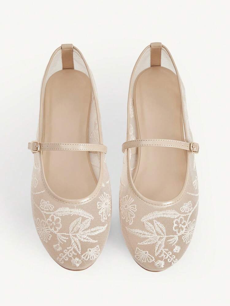 CUCCOO CHICEST Women's Floral Embroidery Buckle Design Casual Slip-On Loafers For Christmas Valentine's Day Elegant Shoes Wedding Shoes Summer Shoes Bride Shoes