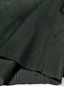 SHEIN Raffinéa Y2K 优雅户外针织套头毛衣，适合通勤、度假和日常穿着 - 軍綠色 - 查看 8