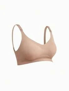 SHEIN BloomMama Biustonosz do karmienia piersią bezszwowy, jednolity kolor