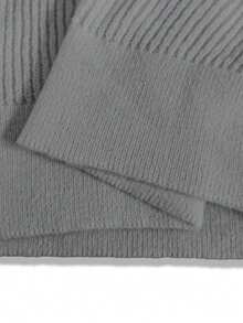 Franclia Bộ 2 áo len dệt kim trơn màu thường ngày cho nữ, áo khoác cardigan cài nút cổ bẻ và quần dệt kim có túi nơ phía trước - Màu Xám nhạt - Xem 8