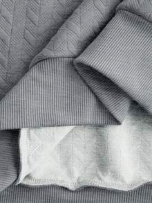 Manfinity CasualCool 男士圆领宽松休闲套头卫衣 - 淺灰色 - 查看 7