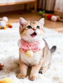 PETSIN 宠物可爱领结项圈围兜；宠物领结项圈；宠物针织项圈；宠物配件；宠物用品。