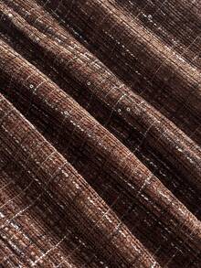 Chiquease Everyday Versatile Casual Commuting Midi Skirt Women's Spring And Summer Set Midi Skirt Short Skirt Shimmering Midi Skirt Valentine's Day Outfits Valentine's Day Outfits Brown Midi Skirts Valentine's Day Outfits Women's Elegant Outfits Brown Skirts - Coffee Brown - View 5