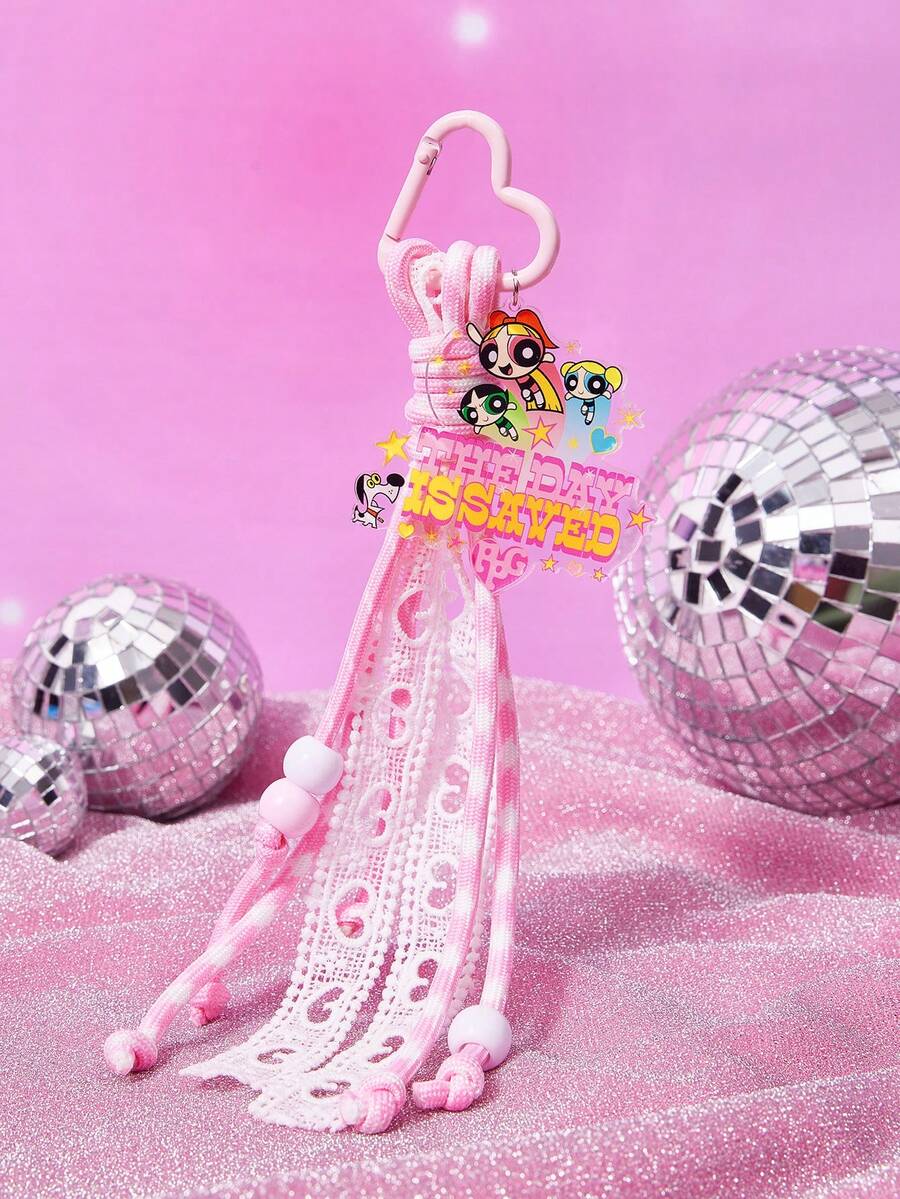 THE POWERPUFF GIRLS X SHEIN Móc chìa khóa - Nhiều màu - Xem 1