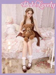 Dola Lovely 女士花卉装饰搭扣设计休闲日常时尚平底乐福鞋 - 棕色 - 查看 2