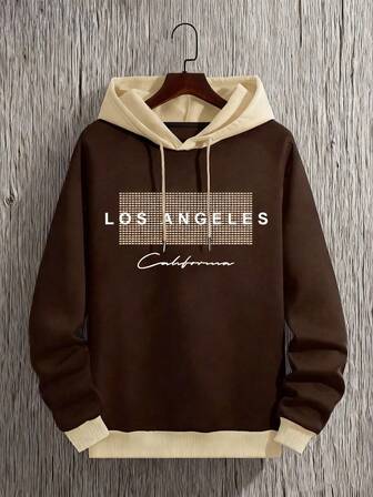 เสื้อสเวตเตอร์ไซส์ใหญ่สำหรับผู้ชายสำหรับใส่กลางแจ้ง, เสื้อท่อนบนสำหรับฤดูใบไม้ร่วง, ฤดูใบไม้ร่วง/ฤดูหนาว, ดีไซน์ใหม่สำหรับฤดูใบไม้ร่วง, พิมพ์ลายตัวอักษร, สตรีท โฟโต้กราฟฟี่, ต้องมี, ชุดสำหรับใส่กลางแจ้ง, สีกากี, สีอบอุ่นสำหรับฤดูใบไม้ร่วง/ฤดูหนาว, สไตล์อเนกประสงค์, เสื้อสเวตเตอร์มีฮู้ดไซส์ใหญ่สำหรับผู้ชาย