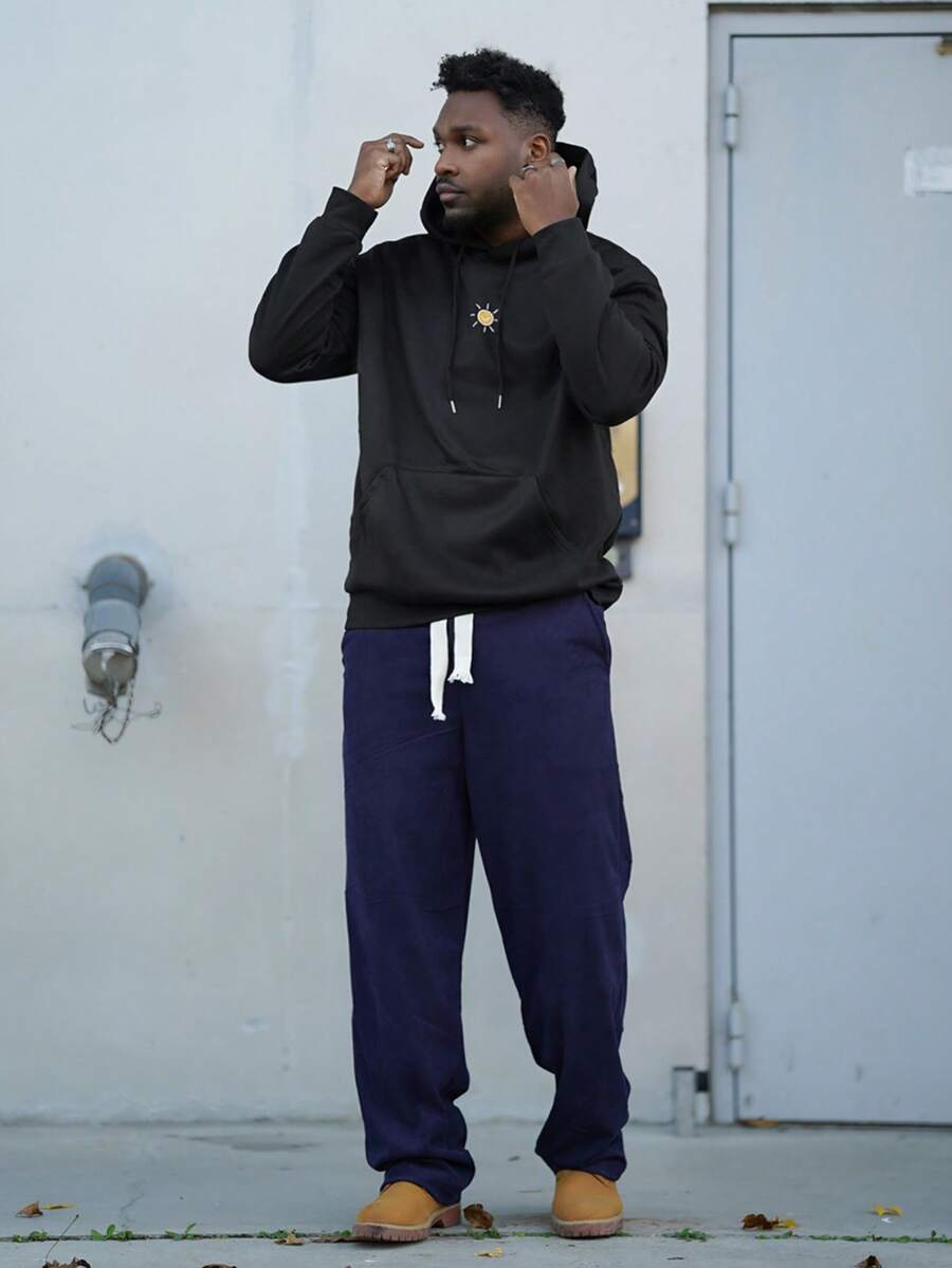 Heavens Edit 男士户外探险元素印花抽绳连帽卫衣，开学季，秋冬