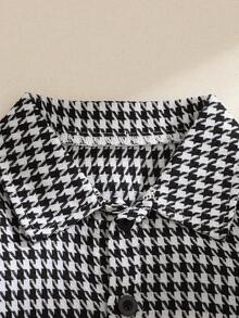 Souflis Bộ 2 món Áo khoác ve áo họa tiết răng sói kiểu Pháp cổ điển và quần, thích hợp cho tiệc tùng, trường học, những dịp thường ngày, phong cách quý ông cho bé trai mới biết đi - Nhiều màu - Xem 5