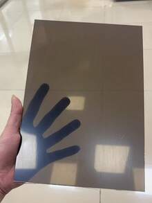 10片透明亚克力板，可用于替换相框玻璃、展示物品、绘画、DIY工艺品、婚礼和生日派对座位卡装饰、情人节、情人节婚礼、生日 - 灰色 - 查看 3