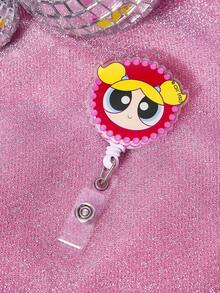 Trolls X SHEIN THE POWERPUFF GIRLS X SHEIN 白色气泡弹出式眼睛按扣 - 紅黃色 - 查看 4