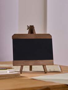 Cirelle 1pc Nordic-Style Wooden Desktop Blackboard - Antique Style Blackboard For Home Office, Living Room And Corridor Decoration, Inspiring Message Board, Distressed Small Blackboard Message Board, Coffee Shop Small Ornaments, High-End Living Room Corridor Decoration - Black - View 2