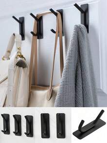 1/4 Packs Towel Hook/Adhesive Hooks - Wall Hooks For Coat/Robe/Towels Stick On Bathroom/Kitchen - Multicolor - View 7