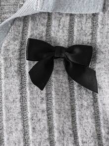 Genkimix Kids 两件套V领针织短袖上衣和褶皱可爱蝴蝶结半身裙套装 - 彩色 - 查看 3