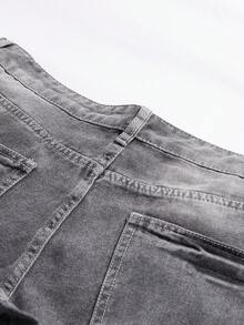 StoneGrade Quần Jeans Ống Đứng Túi Đơn Sắc Thường Ngày Cho Nam - Xám - Xem 5