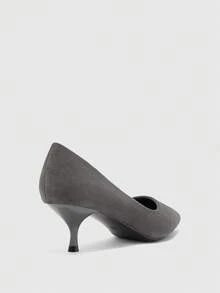 CUCCOO BIZCHIC Zapatos de tacón de punta elegantes para mujeres para ir al trabajo - Gris - Ver 9