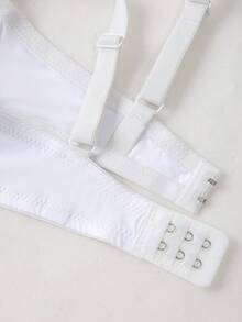 DesireSculpt 1pc Sexy Lace Patchwork Women's Bra - White - View 7