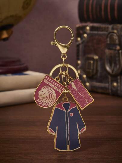 HARRY POTTER X SHEIN 1pc Gryffindor House Courage Bravery Knight Spirit School Badge, Special Gift For Back To School Season Keychain