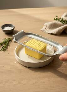Cirelle 1pc Stainless Steel Cheese Slicer, Butter And Foie Gras Cutter, Kitchen Gadgets With Sharp Blades, Durable Metal Cheese Separator, Ideal Christmas Gift, Butter Cutting Gadget. Functional Design: Stainless Steel Structure