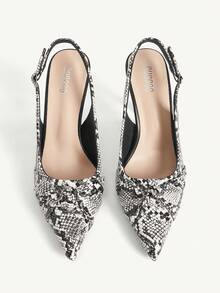 CUCCOO CHICEST Women's Pointed Toe Buckle Design Everyday Versatile Fashion High Heels Wedding Shoes Summer Shoes Bride Shoes - White - View 2