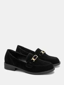 CUCCOO CURVES 女士黑色休闲通勤多功能宽楦平底鞋 - 黑色 - 查看 7