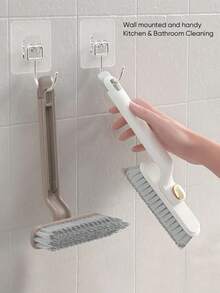 1/2件家用多功能无死角缝隙刷浴室马桶地板刷厨房旋转清洁刷 - 彩色 - 查看 6