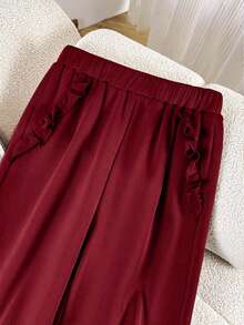 Resyla 2 piezas Conjunto de sudadera con capucha y pantalones jogger para mujer, conjunto de moda para otoño/invierno - Rojo - Ver 4