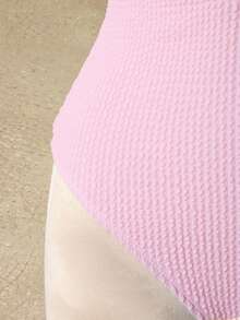 Swim Mod Bộ đồ bơi một mảnh thắt nơ có thể điều chỉnh cho buổi trà chiều lãng mạn dành cho nữ màu hồng nhạt ngọt ngào họa tiết ca cao - Màu Hồng baby - Xem 7