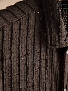 Core Aspect Men Solid Color Single-Breasted Casual Short Sleeve Shirt (Random Print) - Brown - View 6