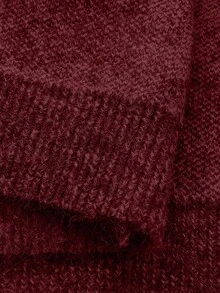 Maweii 大码女式扎染长袖单排扣宽松针织开衫，秋冬款 - 紅色 - 查看 7