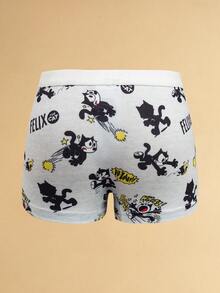 SHEIN Felix The Cat Young Boy 3pcs Soft Breathable Cartoon Cat Print Boxer Briefs - Multicolor - View 4