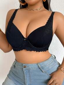 DesireSculpt 1 Áo ngực cơ bản có gọng mỏng, nâng đỡ và thoải mái cỡ lớn - màu đen - Xem 3