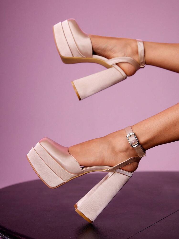 CUCCOO LuxiPop Women's Shiny Patent Leather Platform High Heel Pumps, Elegant Heels For Christmas, Thanksgiving, New Year Party, Nightclub Outfit