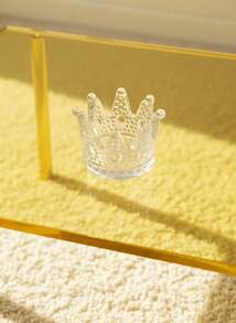 Joivida 1 件欧式创意皇冠玻璃烛台装饰首饰架 - 浪漫小玻璃烛台摆件，适用于客厅、卧室、圣诞节、情人节 - 彩色 - 查看 2