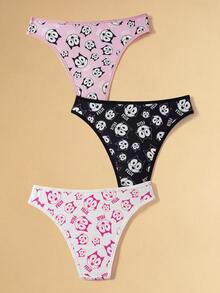 Felix The Cat X SHEIN Women's Cartoon Pattern Comfortable Briefs - Pink - View 2